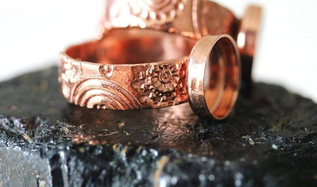 Adjustable copper keepsake ring