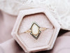 solid gold ring with breast milk stone
