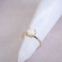 clear quartz ring holder with keepsake ring