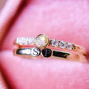 Lucid Anniversary band with custom gemstones