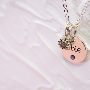 Build your own elegant disc/charm pendant set in Sterling Silver