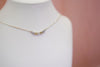 Scattered stone keepsake necklace in sterling silver