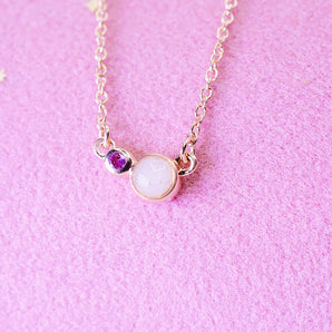 Dainty birthstone necklace
