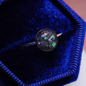 Cremation keepsake ring in sterling silver