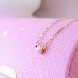 Dainty birthstone necklace