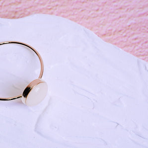 Mothers own breastmilk ring in 14k yellow Gold filled
