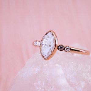 Ara-Nova Marquise ring with custom gemstones