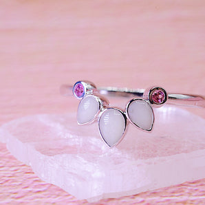 Cosmic lotus band with optional custom gemstones
