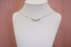 Scattered stone keepsake necklace in sterling silver