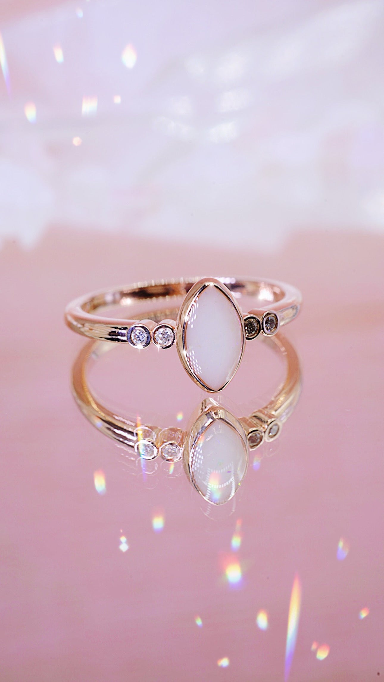 breastmilk ring in solid gold
