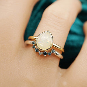 Birthstone contour band in sterling silver