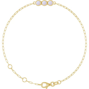 Tertia bracelet in solid 14k gold