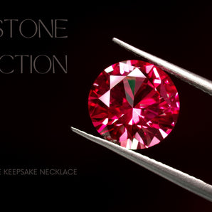 Scattered stone keepsake necklace - customised gemstone selection