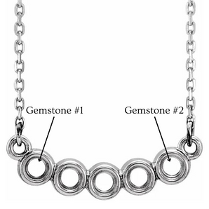 Scattered stone keepsake necklace - customised gemstone selection