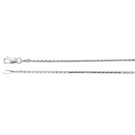 Solid 14k Diamond cut wheat chain