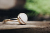 Entwined Hair & Milk ring in sterling silver or gold filled