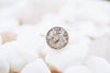 silver ring with cremation ashes stone