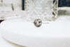 silver ring with cremation ashes stone