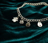 Sterling Silver double link charm bracelet