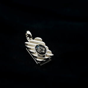 Masculine Ridged keepsake pendant