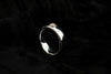 Mens silver ring with cremation ashes stone