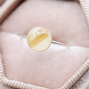 Entwined Hair & breastmilk ring in sterling silver or gold filled