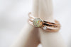 Opal and Rose Gold filled stacking rings