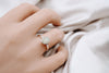oval ring with breast milk stone