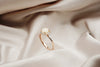 Breast milk ring in solid gold with genuine diamonds