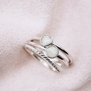 Solid Keepsake stacking rings