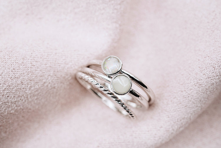 Solid Keepsake stacking rings