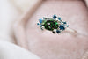 cremation ashes ring with custom gemstones in solid gold