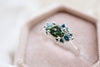cremation ashes ring with custom gemstones in solid gold