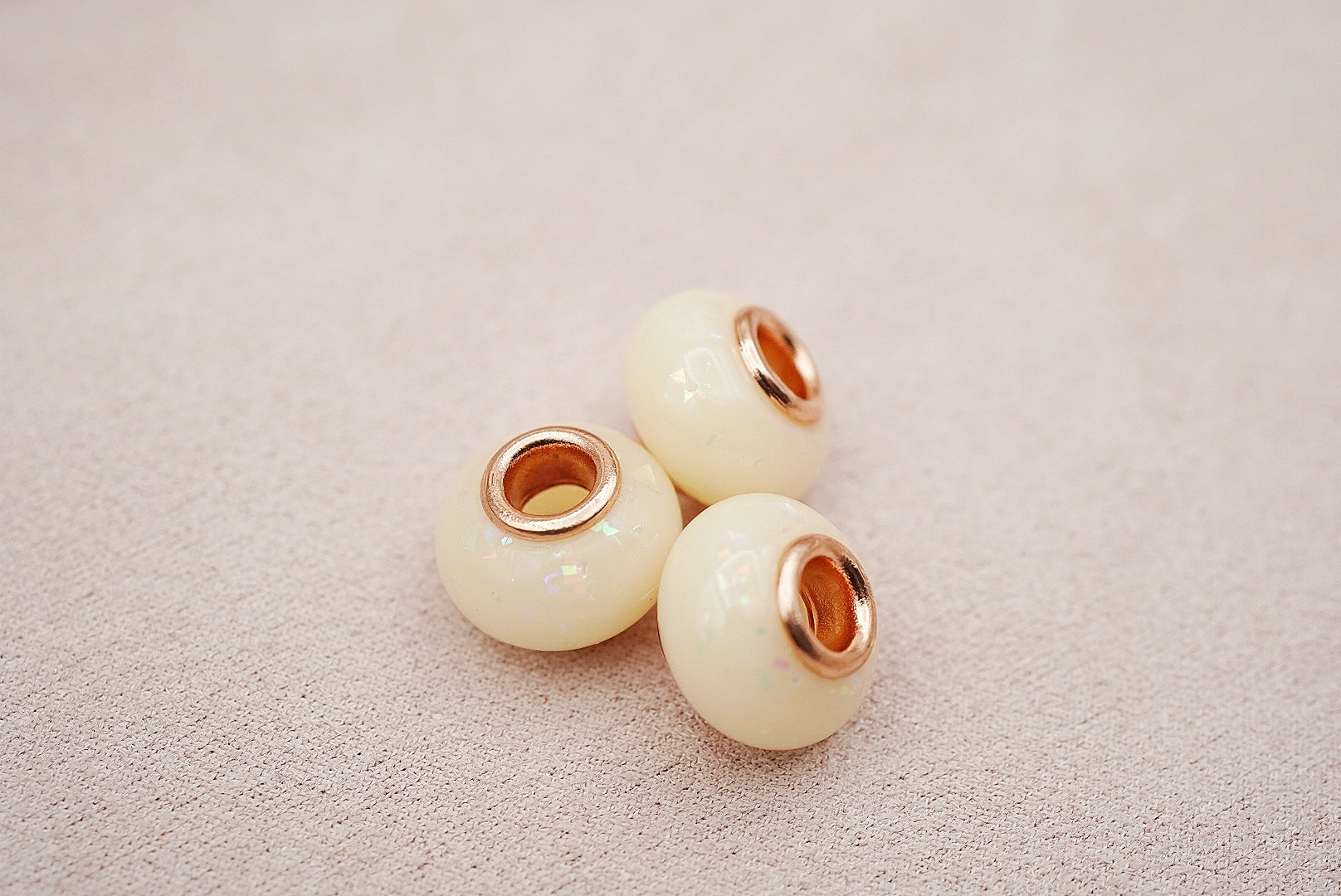 breast milk European bead with gold insert