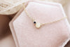 necklace with breast milk stone and birthstone