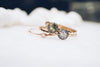 Opal and Rose Gold filled stacking rings