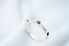 3 stone cremation ashes ring with diamonds