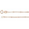 Solid 14k Gold beaded curb chain