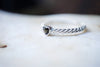 ring with heart shape cremation ashes stone