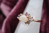 Camellia keepsake ring in solid 14k gold