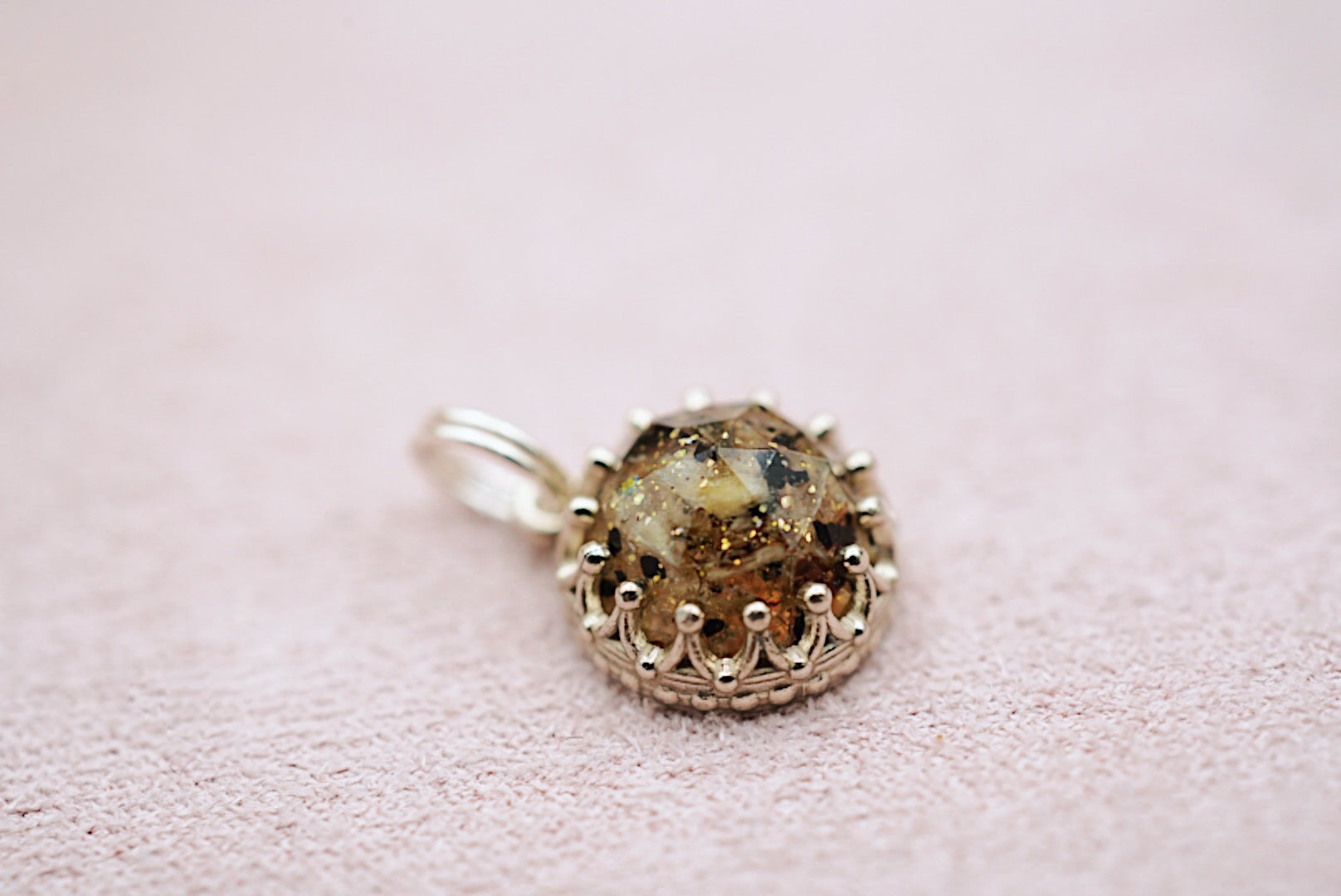 8mm Faceted Crown pendant - Pendants