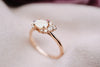 Camellia keepsake ring in solid 14k gold