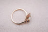 Camellia keepsake ring in solid 14k gold