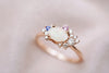 Camellia keepsake ring in solid 14k gold
