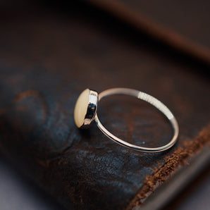 Mother's own breastmilk ring in sterling silver